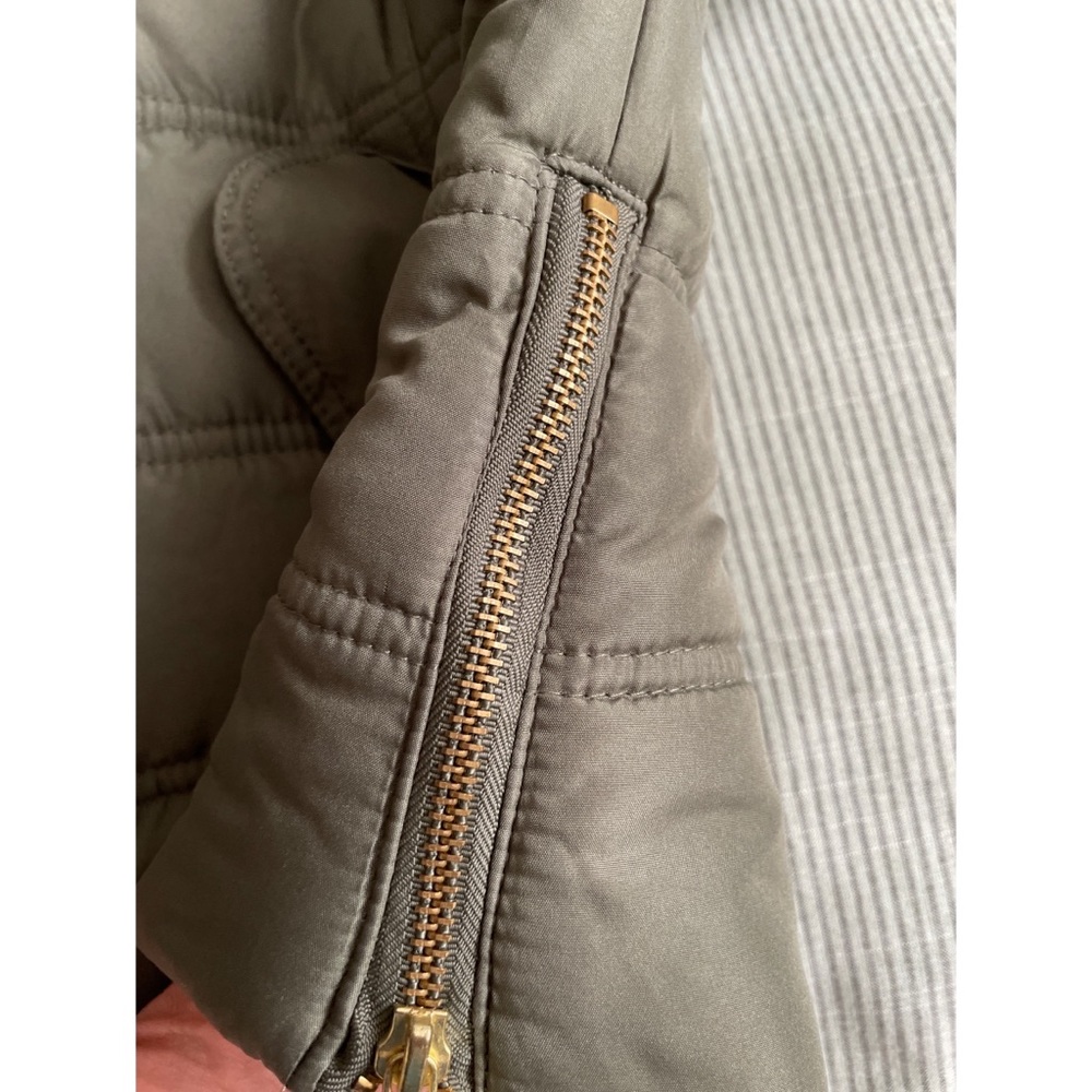 BONGO Olive Green Puffy Vest with Removable Hood - Picture 5 of 16
